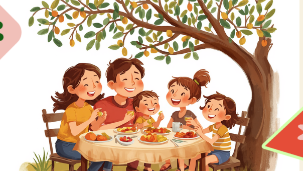 Illustration for Psalm 128: Blessed is the Family