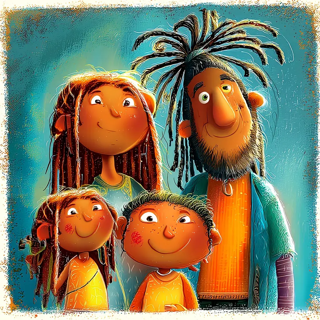 Tamara and family storytellers of Moses Parts the Red Sea
